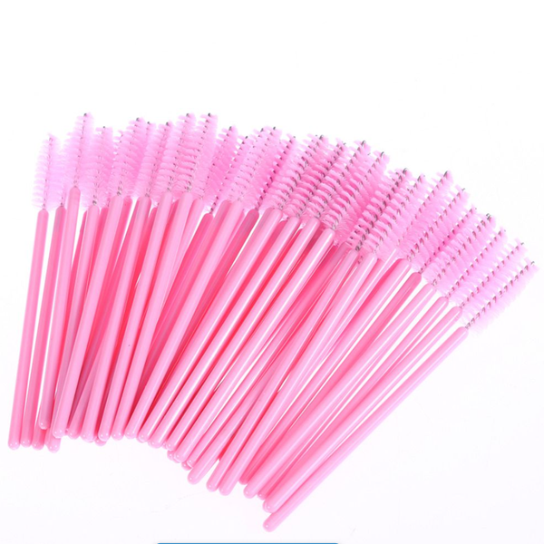Mascara Wand Spoolie Brushes - Pink (Pack of 50 Pieces)