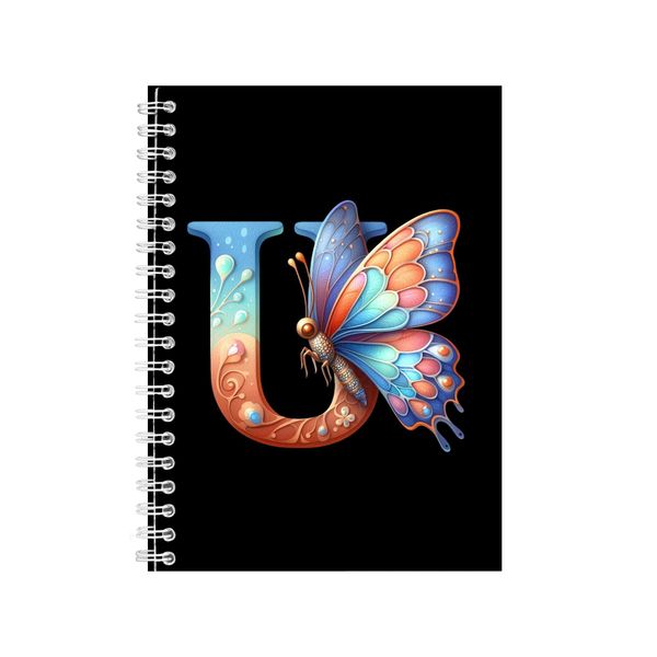 Butterfly U Gift Idea A5 Notebook Numbers And Le image