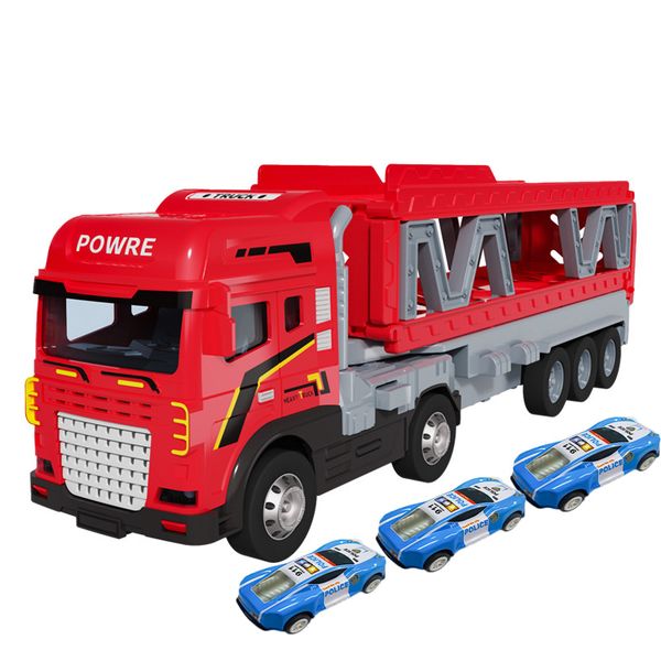 Entertainment Maxx Action 17'' Vehicle Transport with 3 Diecast Trucks