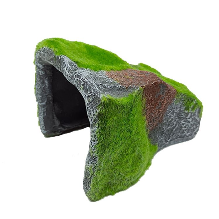 Aquarium Fish Tank Resin Decor Statue Moss Cave 