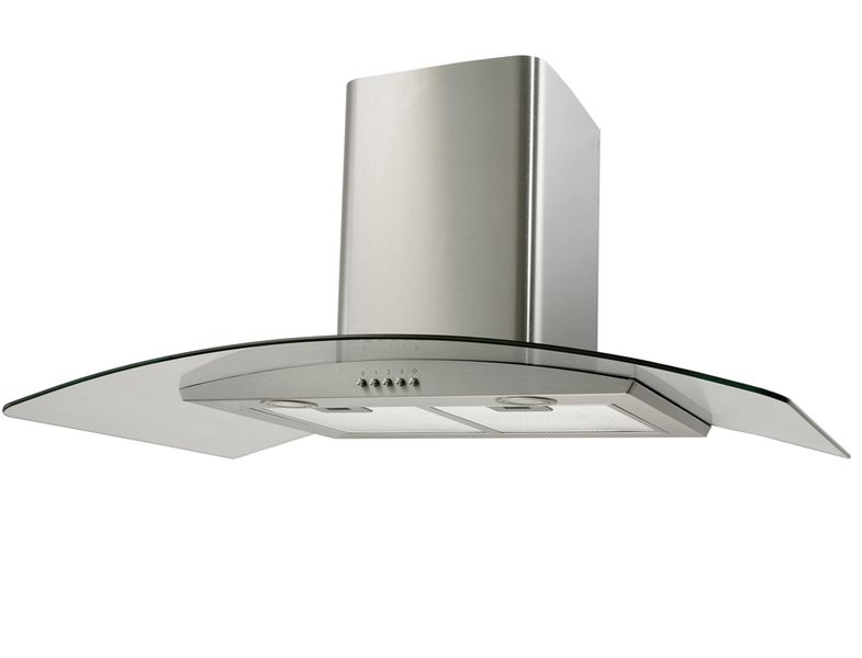 Italian designer 90 cm staimless steel/glass cooker hood