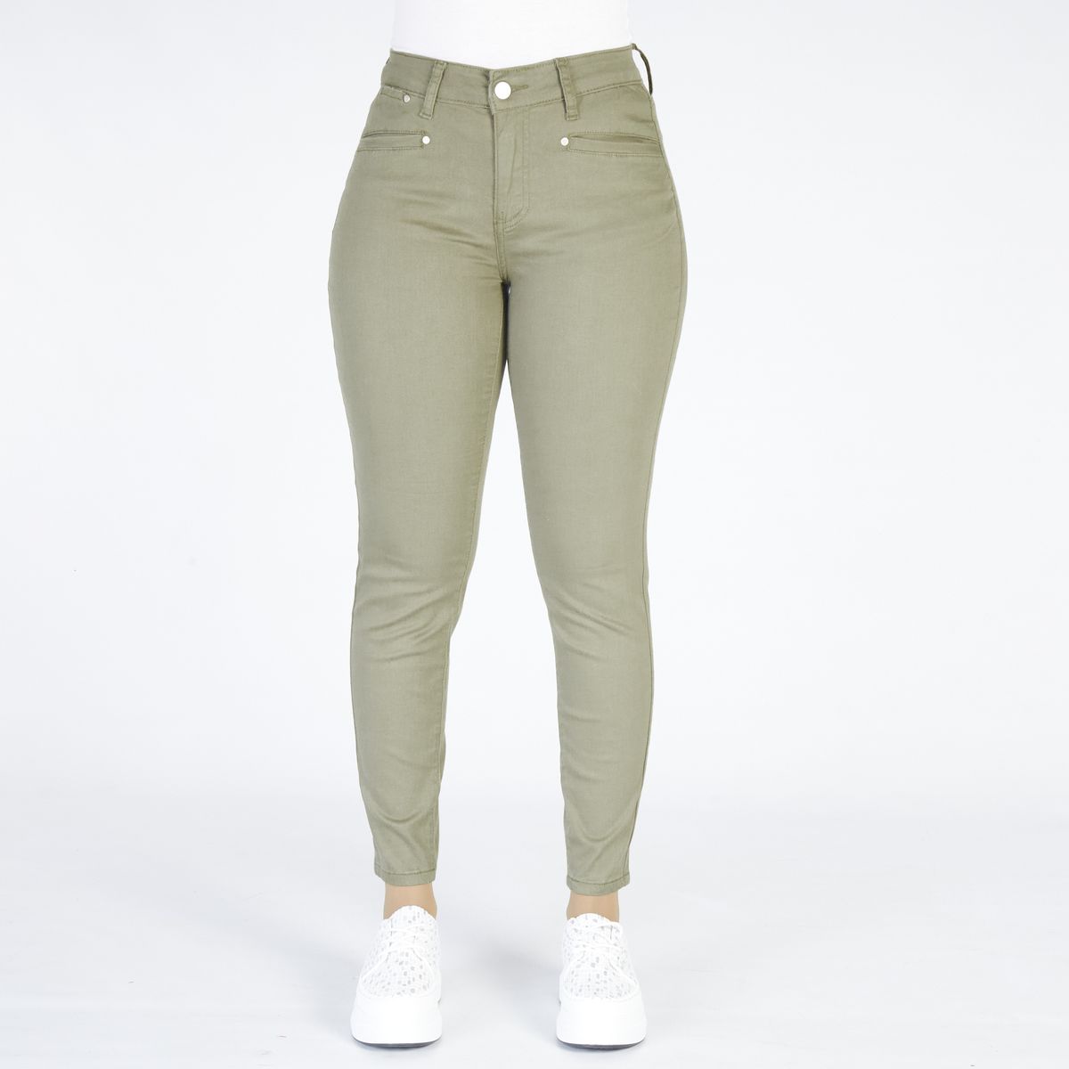 Butterfly Feet Women Olive Cotton Fitted Pant Pants | Shop Today. Get ...