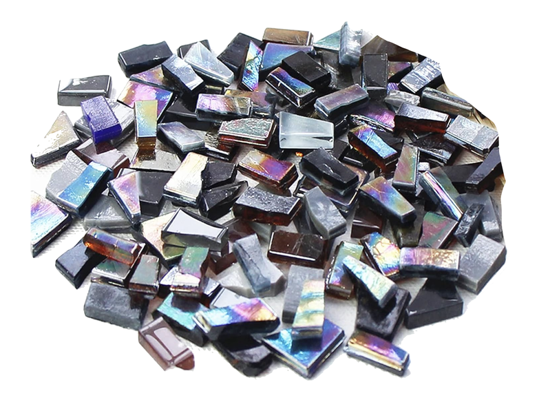 Decor DIY 288 piece Mixed Irregular Crystal Mosaic Tiles -4-15mm