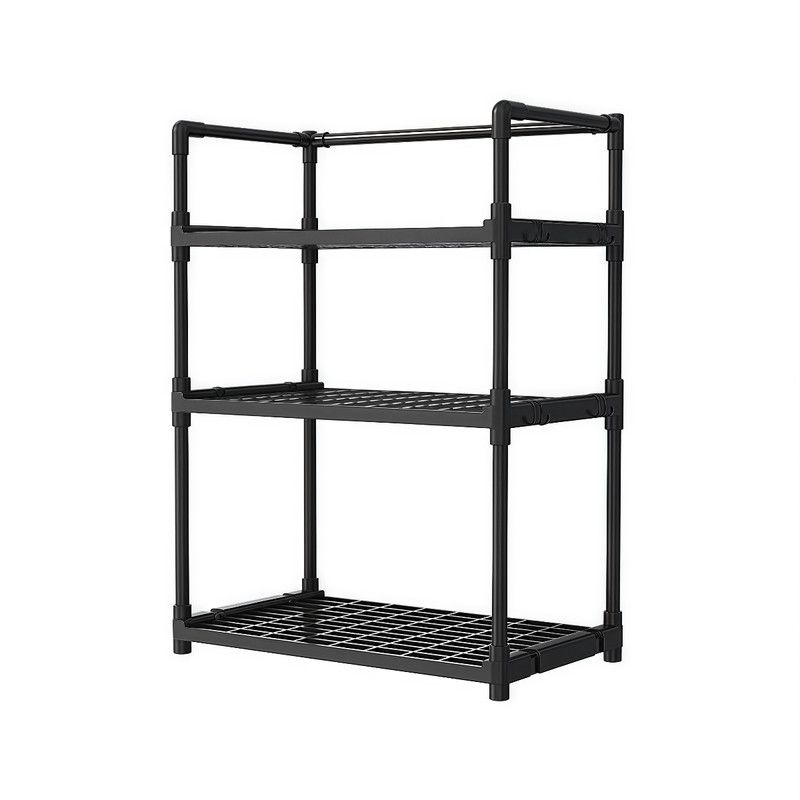 Tabletop Kitchen Storage Rack, Storage Pantry Shelves - Black