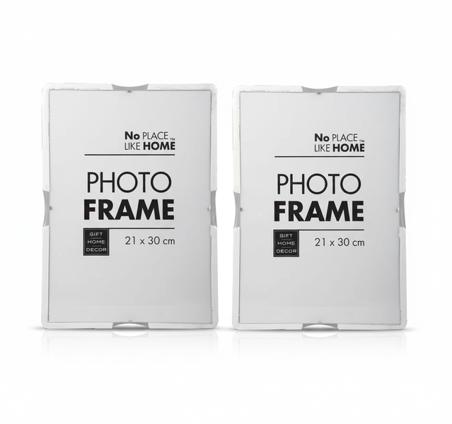 No Place Like Home Glass Clip Frame for 21x30cm Certificates - 2 Pack