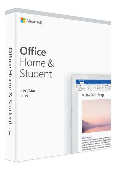 Microsoft Office Home &amp; Student 2019 (1-User License, Product Key Code)
