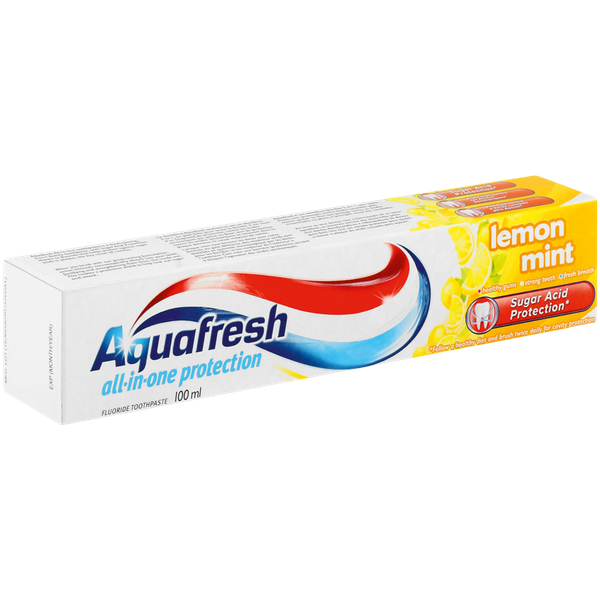 Aquafresh All-in-One Protection Lemon Mint Fluoride Toothpaste 100ml