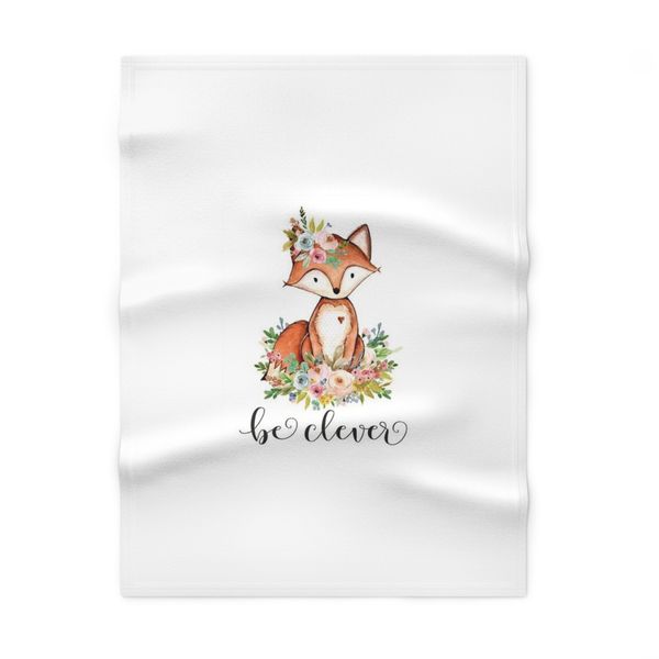 Woodland Fox Fleece Blanket 70x100cm