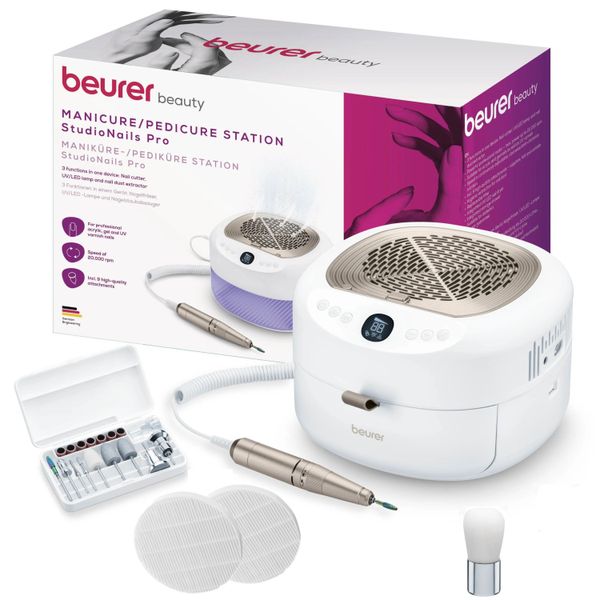 Beurer Electric Manicure/Pedicure Station MP 200 Nail Tools &amp; UV/LED Dryer