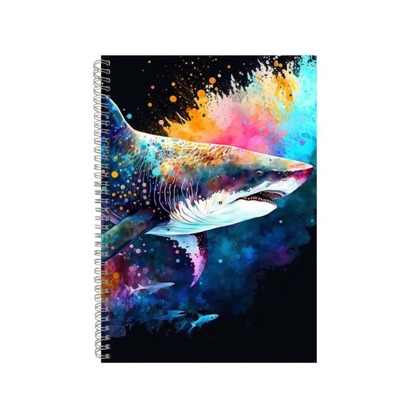 Neon Shark Notebook Animal Gift Idea A4 Notepad Pad 74