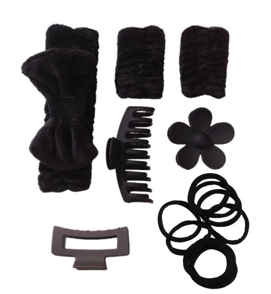 16 Pieces Spa Skincare Cleansing Accessories Set - Pink
