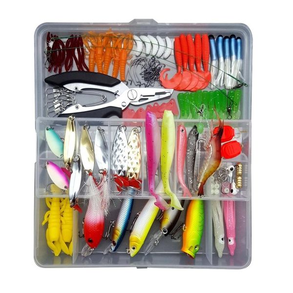 Camping Fishing Lure Bait Set with Box High Quality 142 Piece