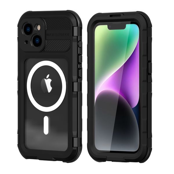 Metal Diving Waterproof Phone Case Compatible with Apple iPhone 14 Pro Max