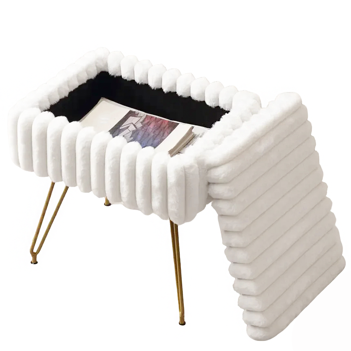 Vanity Stool Chair With Storage Footstool Bedroom Makeup Chair Bench Seat