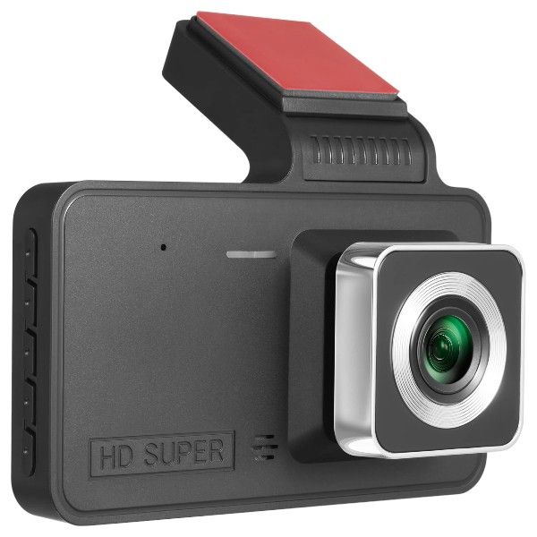 C250 - 3-Megapixel Camera Vehicle BlackBox DVR With Dual Lens - Black