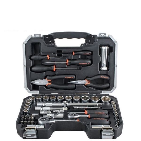 FIXMAN 65 Piece Tool Set with 1/4" &amp; 1/2" Drive Socket