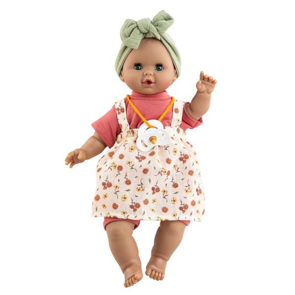 Paola Reina Dolls: Crying Baby Doll with Dress &amp; Pacifier: Sonia - 36cm