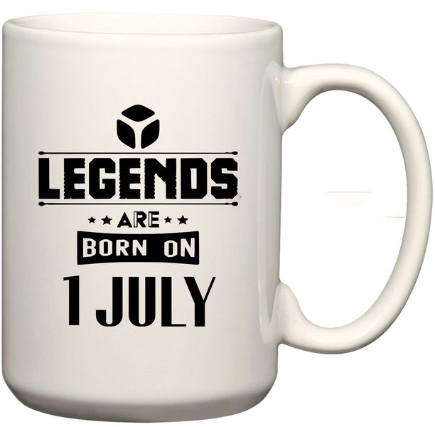 Legends Are Born on 1 July Birthday Coffee Mug