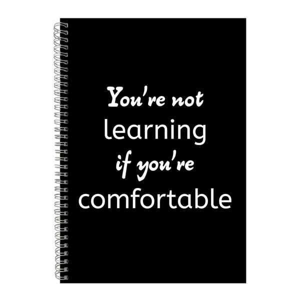 Learning A4 Notebook Spiral Lined Motivational Sayings Graphic Notepad 216