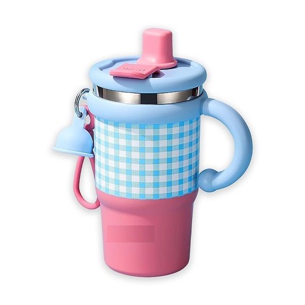 Thermos Cup Stainless Steel Double Drink Student Straw Cup