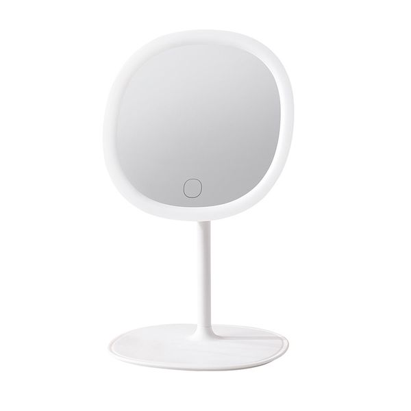 Round Makeup Mirror with Three Lights