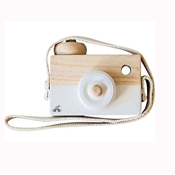 ALANES Mini Wooden Camera Toy Hanging on Neck for Kids' Room Decoration