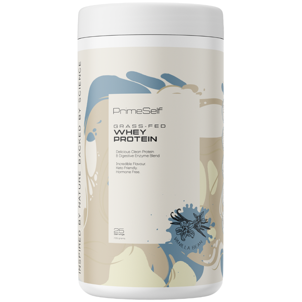 PrimeSelf Grass-Fed Whey Protein - Vanilla Bean - 25 Servings