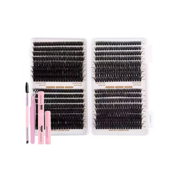 640 Pcs Eyelash Extensions, Mixed 10-16mm False Eyelash Extensions
