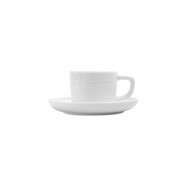 OMADA - Linea White Espresso Cup &amp; Saucer Set of 4