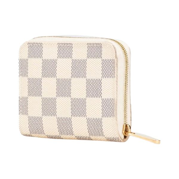 Premium Checkered Card Holder Wallet with 18 Card Slots - Multicolor