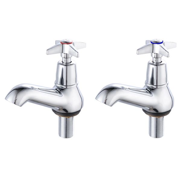 AIYI 2-Piece Chrome Pillar Tap Faucet Set AY406-078