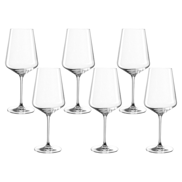 Leonardo Puccini Red Wine Glasess - Teqton Crystal Glass - Set of 6 750ml