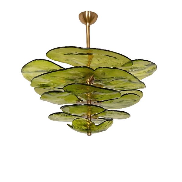 Lotus Leaf Glass Lamp