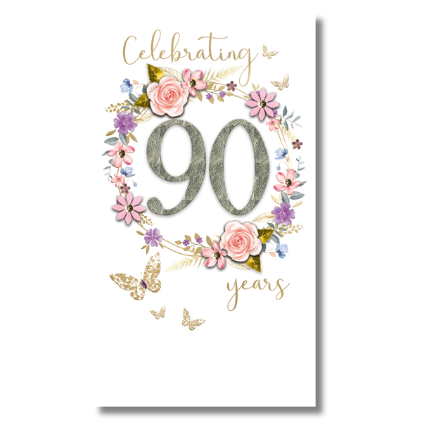 90th Birthday card - female