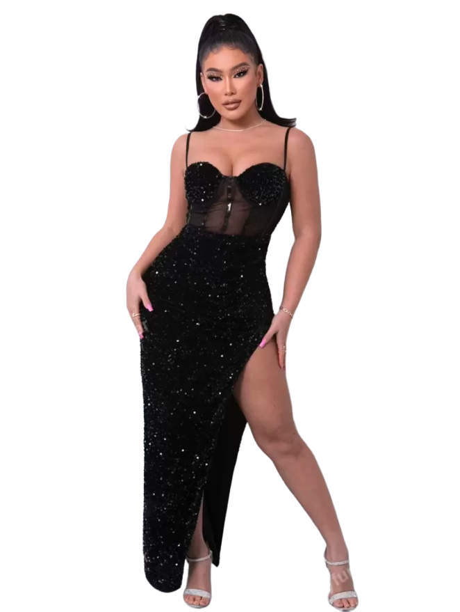 Elegant spaghetti strap dress