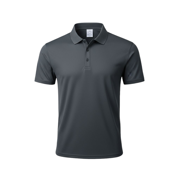 Men's Classic Polo Short Sleeve Shirt - Dark Grey