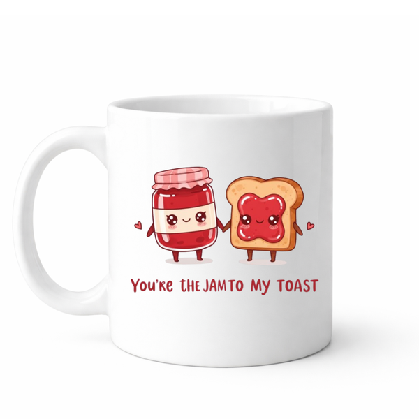 You're the jam to my toast - Valentines - Relationship mug