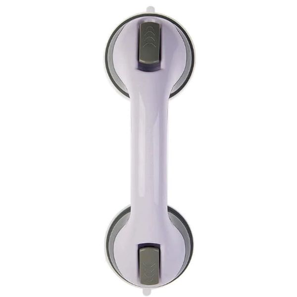 Non-Slip Support Safety Handle Grab Bar With Suction Cups - White/Grey