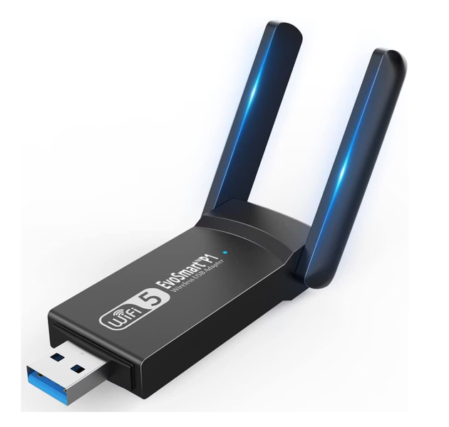 Wireless Adapter, Dual-Band, WiFi Ethernet, 1200Mbps, USB 3.0