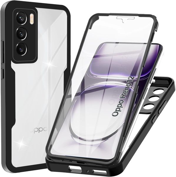 Rugged Hybrid Slim Phone Case Compatible With Oppo Reno 12 Pro