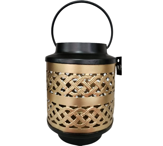 Lantern Cylinder - 15cm - Gold/Black | Shop Today. Get it Tomorrow ...