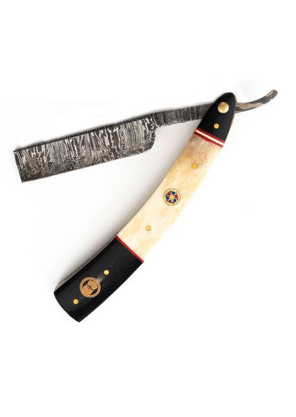Straight Razor -Damascus Ivory