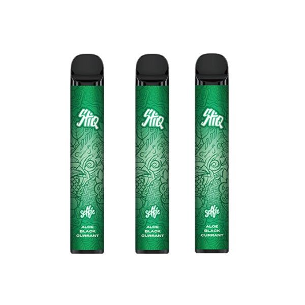 Selfie Stiq Disposable Vape Bar 2500 Puff Aloe Blackcurrant 0mg 3