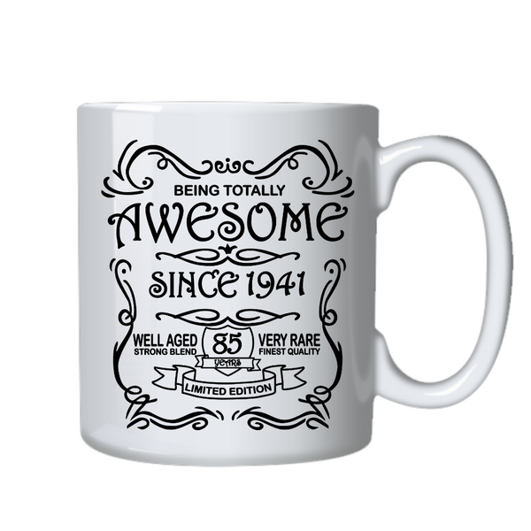 85 Years Old Awesome Since 1941 Birthday Cup - Mug Gift - Whtie