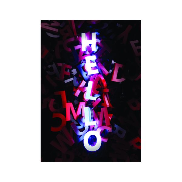 Glow Hello Red - A1 poster