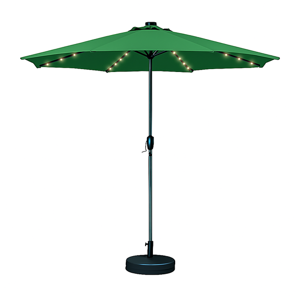 Solar-Powered Umbrella - LED Outdoor Patio Shade with Lights