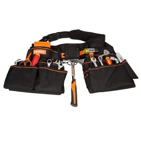 Kendo Tool Belt Craftsman Belt with 12 Outer and 8 Inner Pockets