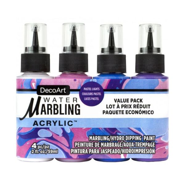 Pastel Water Marbling Craft Acrylic Paint 4-Piece 59ml DASK647