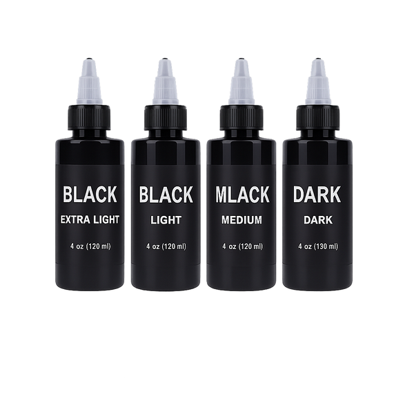 Black Level Tattoo Set - 4 x 4oz (120ml) 4-Color Shading Kit
