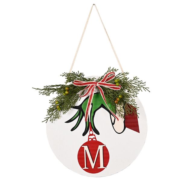 New Christmas Decorations Wooden Door Hanging Christmas House Number Christ